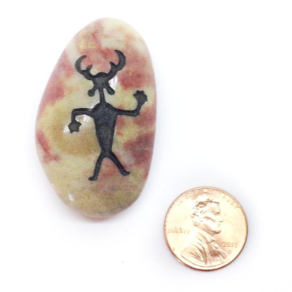 Rock Engraved Meditation Warrior - Picture 4 of 4